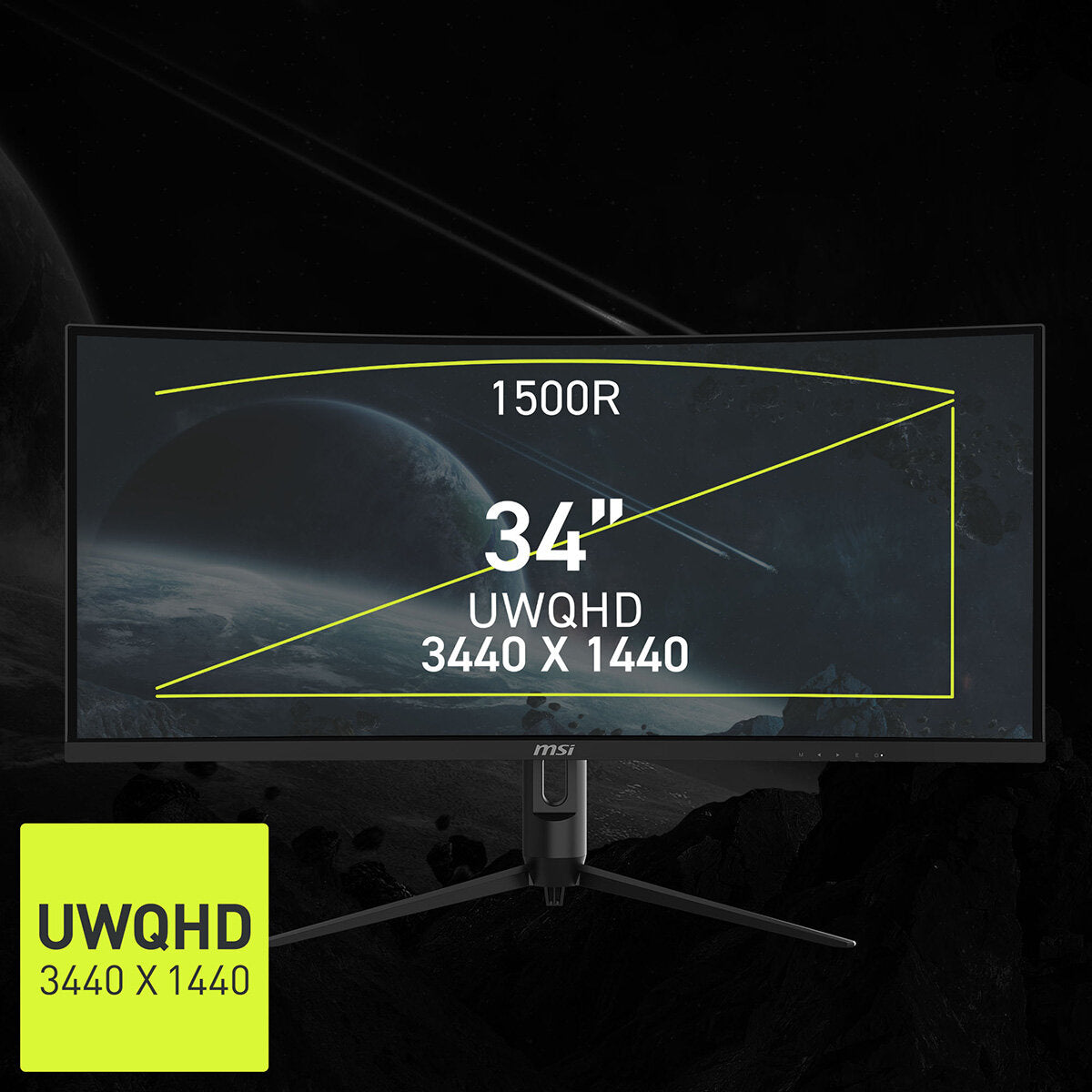 MSI MAG 342CQR E2 180Hz UWQHD 34 Inch Gaming Monitor