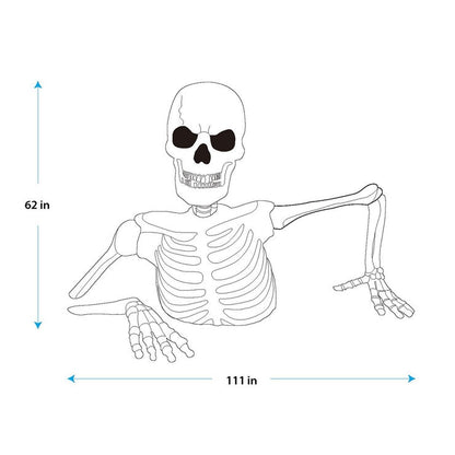 Halloween 5ft (1.6m) Giant Ground Breaking Skeleton with Lights & Sounds