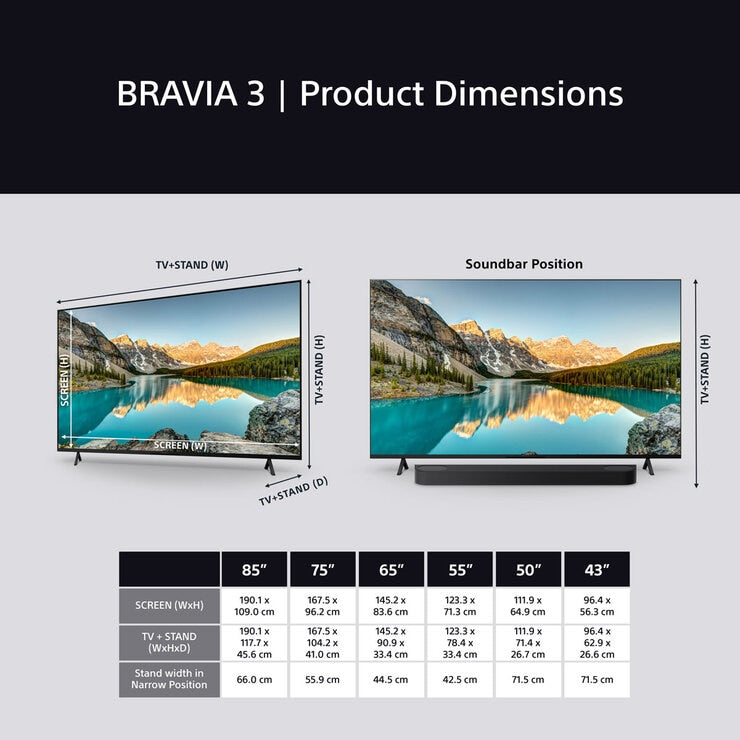 Sony Bravia 3 K43S38BP 43 inch 4K Ultras HD Smart TV