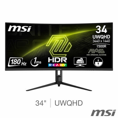 MSI MAG 342CQR E2 180Hz UWQHD 34 Inch Gaming Monitor