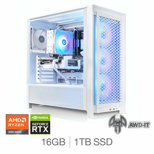 AWD-IT AMD Ryzen 5 16GB RAM 1TB SSD NVIDIA GeForce RTX 5060 Gaming Desktop PC