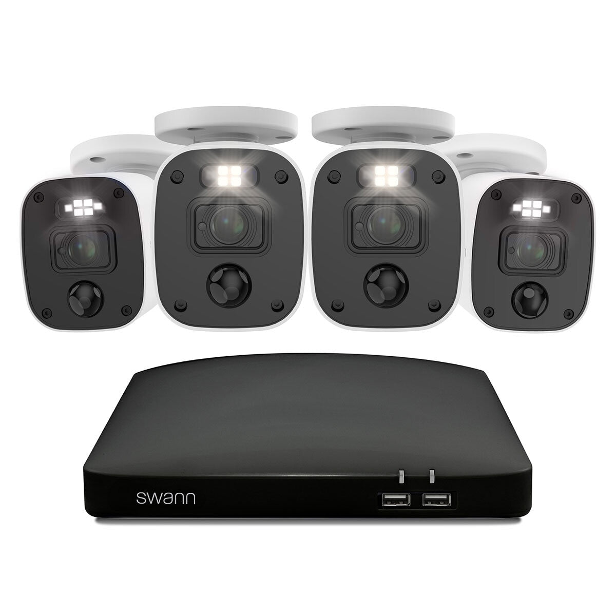 Swann 4MP (2K) DVR 8 x Channel / 4 x PRO-2KMQB Bullet Cameras with 1TB HDD