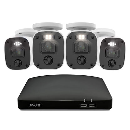 Swann 4MP (2K) DVR 8 x Channel / 4 x PRO-2KMQB Bullet Cameras with 1TB HDD
