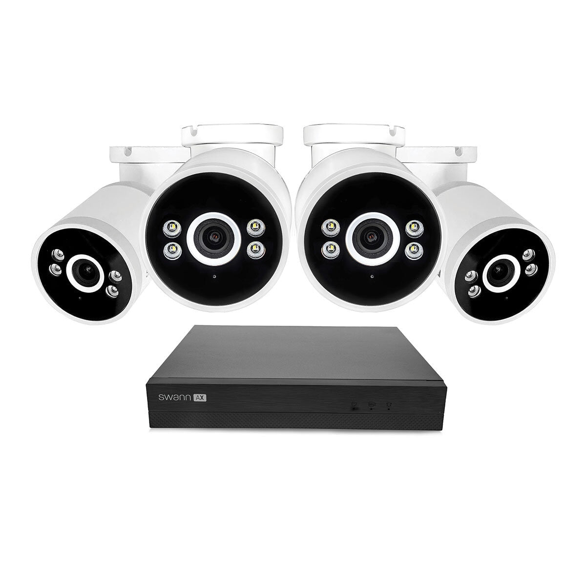 Swann 4K NVR 8 x Channel / 4 x NHD-ADVANXB Bullet Cameras with 1TB HDD