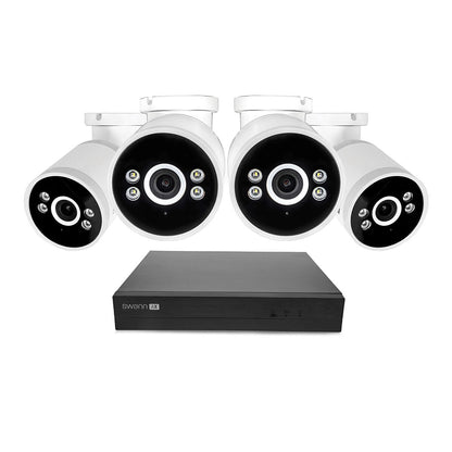 Swann 4K NVR 8 x Channel / 4 x NHD-ADVANXB Bullet Cameras with 1TB HDD
