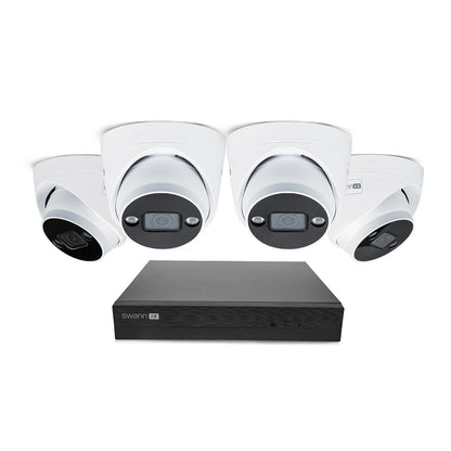 Swann 4K NVR 8 x Channel / 4 x NHD-ADVANXB Dome Cameras with 1TB HDD