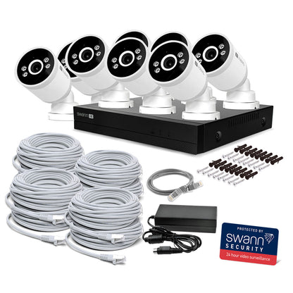 Swann 4K NVR 16 x Channel / 8 x NHD-ADVANXB Bullet Cameras with 2TB HDD