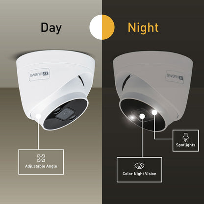 Swann 4K Network Video Recorder 1TB 8x Channel / 4x Dome Cameras & 2x Bullet Cam