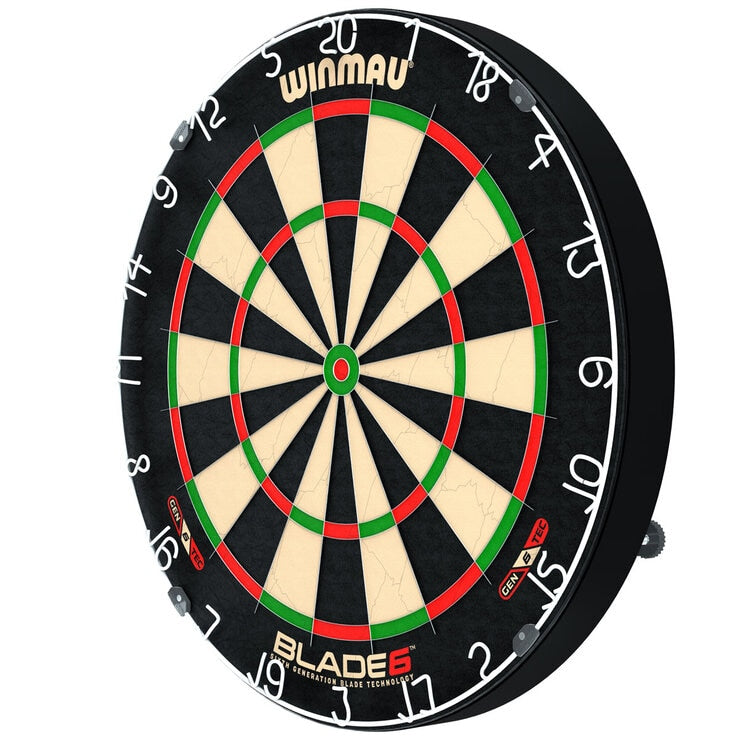 Winmau Blade 6 Dartboard with Darts & Oche Line