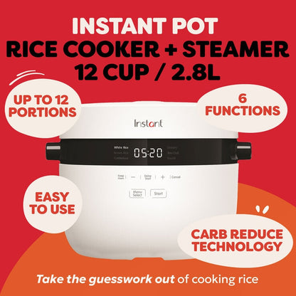 Instant Rice Cooker and Steamer 12-Cup / 2.8L