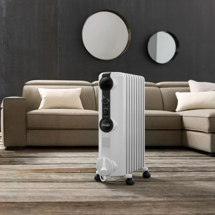 De'Longhi Radia S Oil Filled 1.5kW Radiator in White, TRRS0715