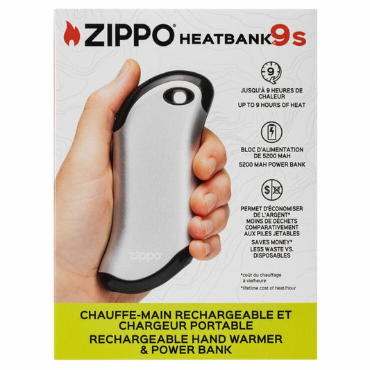 Zippo HeatBank 9s Rechargeable Hand Warmer & Power Bank