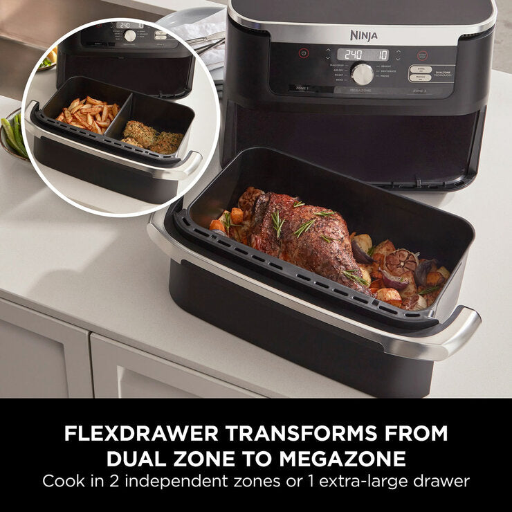Ninja Foodi FlexDrawer Dual Air Fryer 10.4L, AF500UK