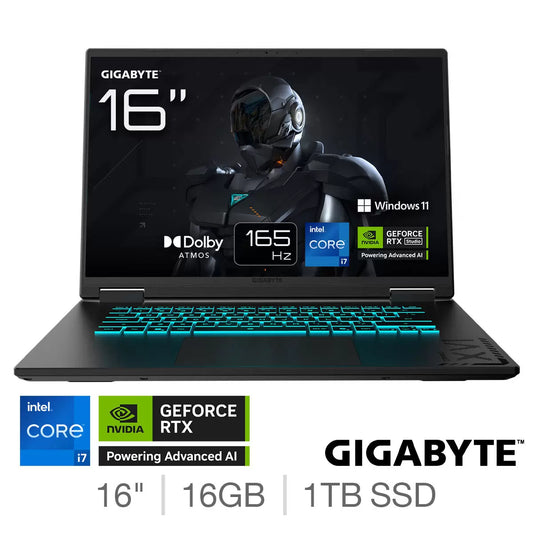 Gigabyte A16 Intel Core i7 16GB 1TB NVIDIA GeForce RTX5070 16 Inch Gaming Laptop