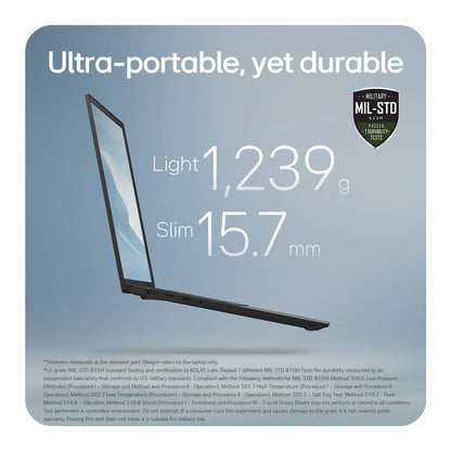 LG Gram 16 Inch Laptop, Intel Core Ultra 7 16GB 1TB Copilot+PC, 16Z90TL-G.AU78A1