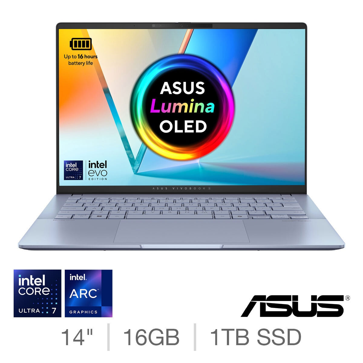 ASUS Vivobook S Laptop, 14 Inch OLED, Ultra 7, 16GB RAM 1TB SSD, S5406SA-QD006W