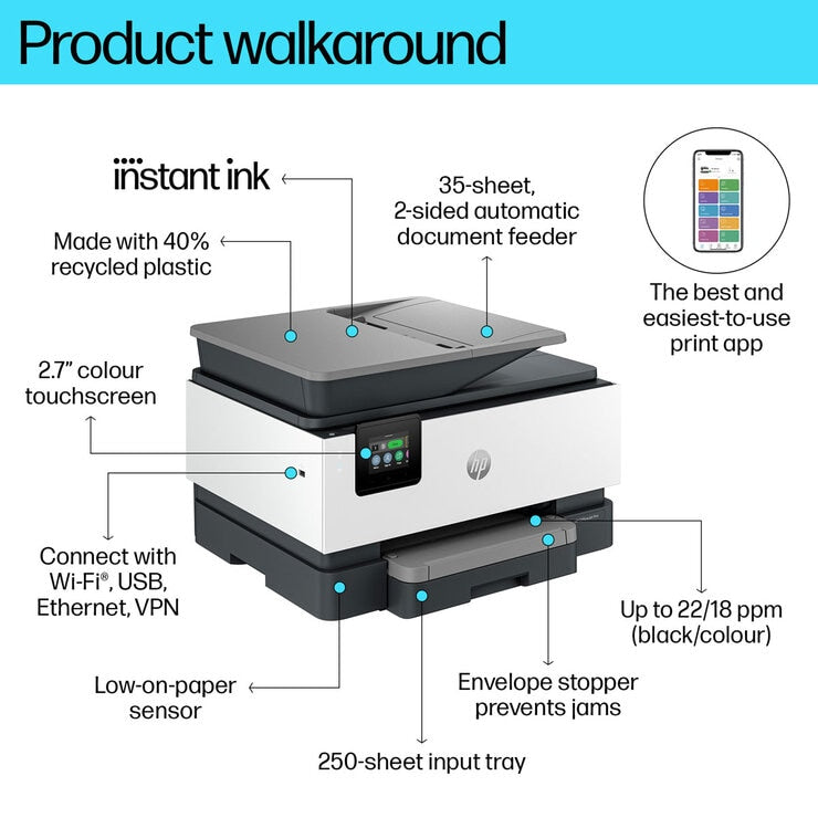 HP OfficeJet PRO 9120E All in One Wireless Printer