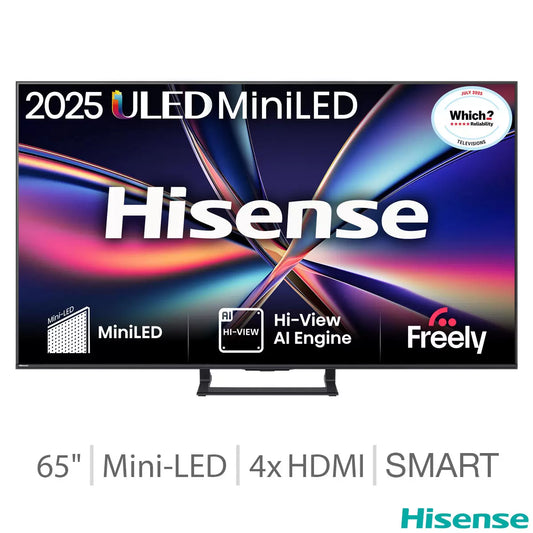 Hisense 65E8QTUK 65 Inch Mini LED HD Smart TV 5-Year Warranty