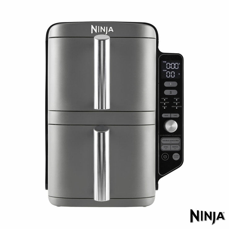 Ninja SL400UK Double Stack XL 9.5L Air Fryer in Silver