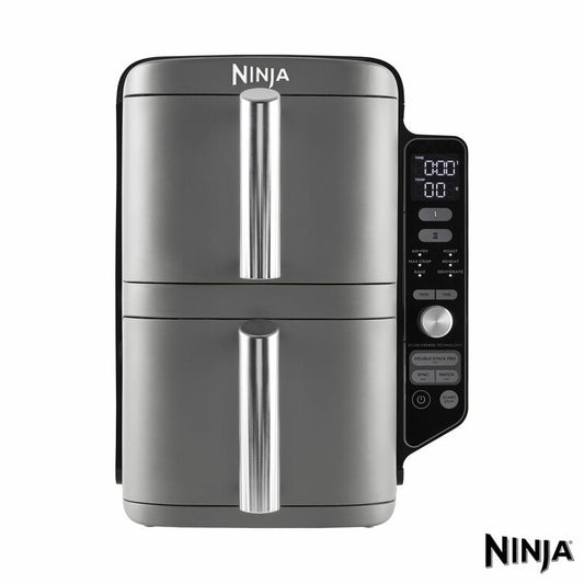 Ninja SL400UK Double Stack XL 9.5L Air Fryer in Silver