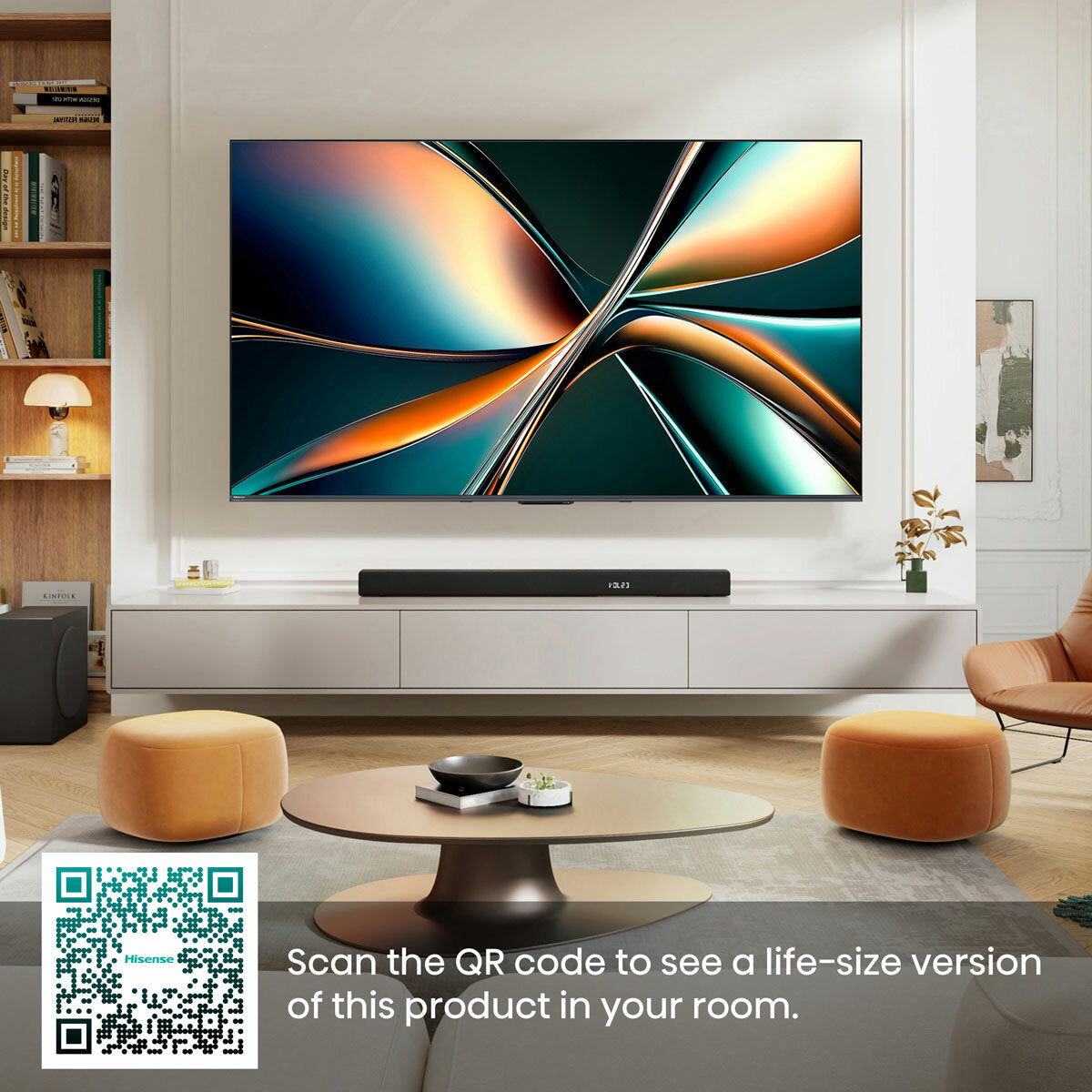 Hisense 75U7QTUK 75 Inch Mini LED HD Smart TV