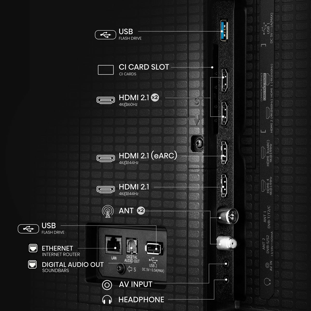 Hisense 50U7QTUK 50 Inch Mini LED HD Smart TV