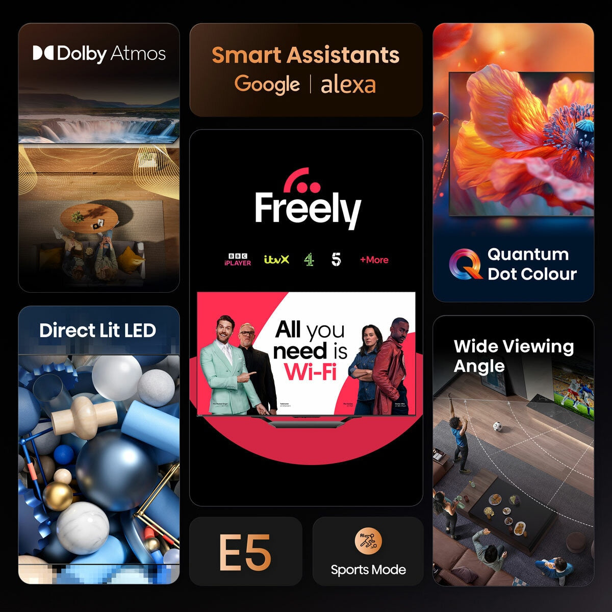 Hisense 32E5QTUK 32 Inch QLED HDR Smart TV