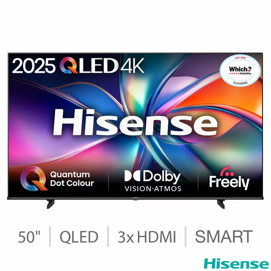 Hisense 50E7QTUK 50 Inch QLED Smart TV 5-Year Warranty