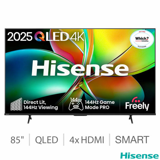 Hisense 85E78QTUK PRO 85 Inch QLED HD Smart TV 5-Year Warranty