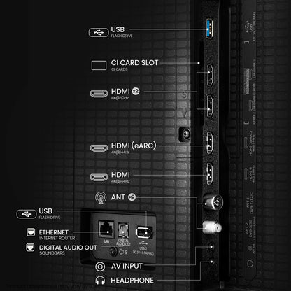 Hisense 75E8QTUK 75 Inch Mini LED HD Smart TV