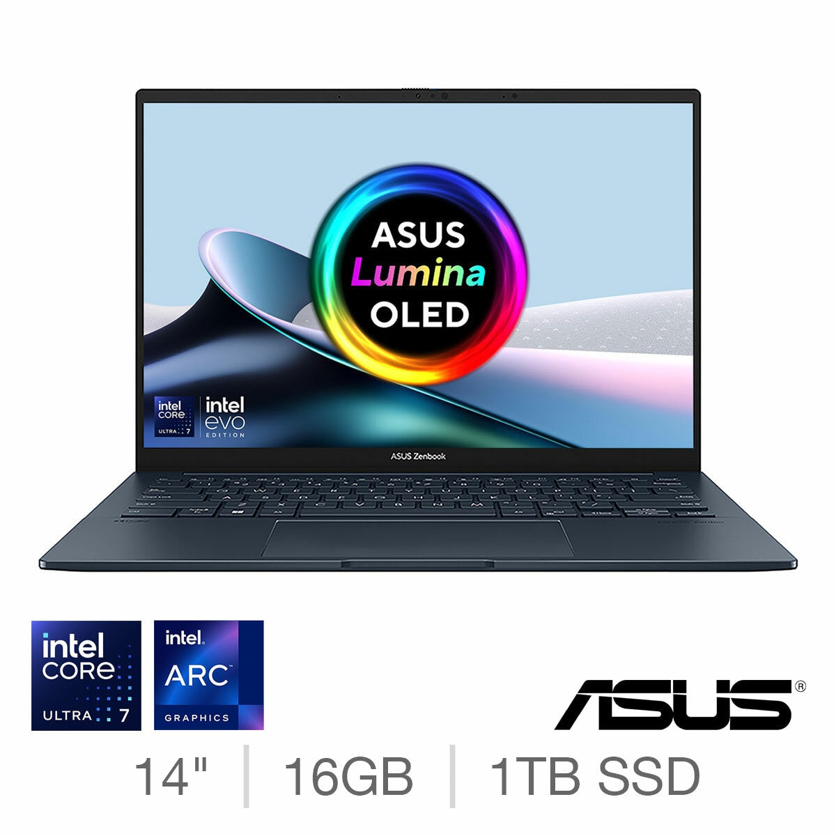 ASUS Zenbook Laptop, Core Ulta 7 16GB RAM 1TB SSD 14 Inch OLED, UX3405CA-QL192W