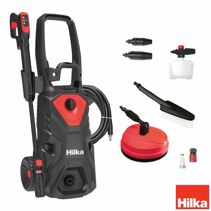 Hilka 2000W 160 Bar Control Pressure Washer with Patio Cleaner