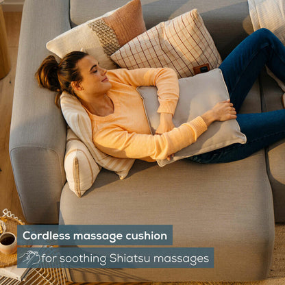 Beurer Cordless Beige Heated Massage Cushion