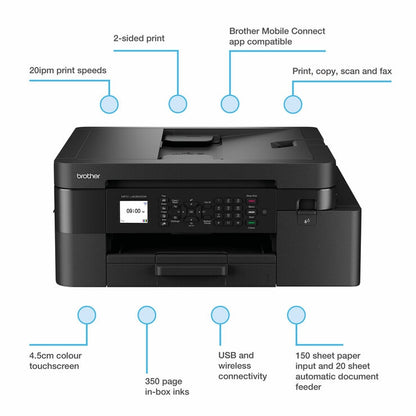 Brother All-in-One office inkjet colour printer, MFC-J4350DW