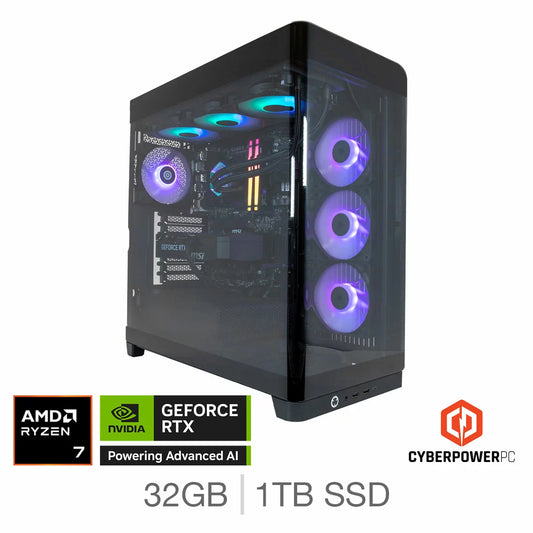 CyberPower AMD Ryzen 7 32GB RAM 1TB SSD NVIDIA GeForce RTX 5070 Gaming PC