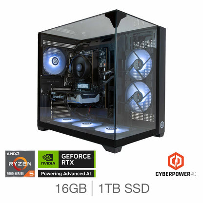 Cyberpower AMD Ryzen 5 16GB RAM 1TB SSD NVIDIA GeForce RTX 5060 Gaming PC