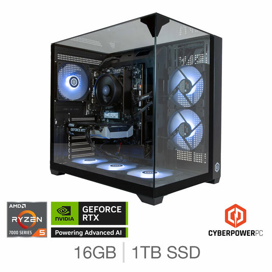 Cyberpower AMD Ryzen 5 16GB RAM 1TB SSD NVIDIA GeForce RTX 5060 Gaming PC