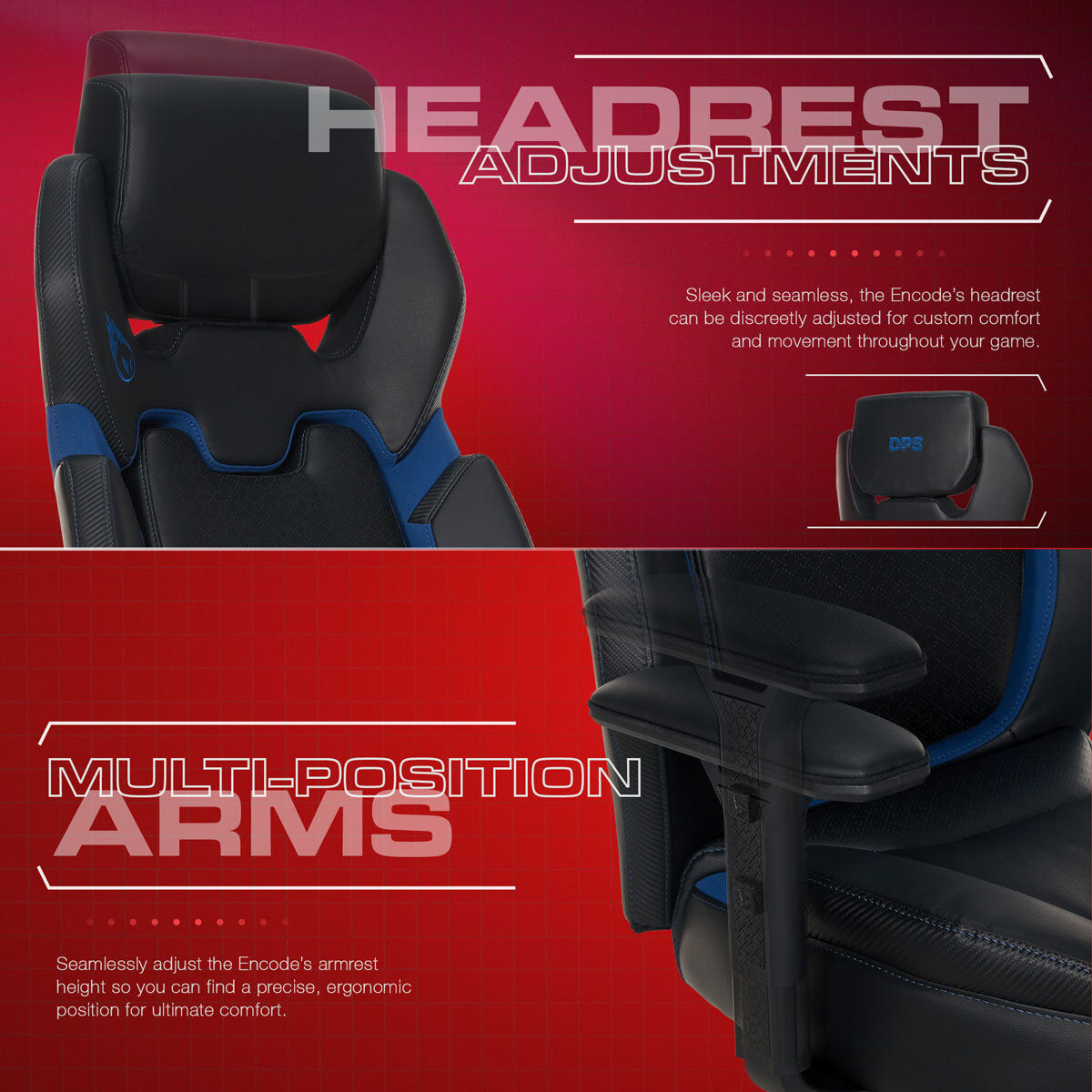 DPS?Encode Gaming Chair With Adjustable Headrest