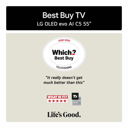 LG 55 Inch OLED 4K Ultra HD Smart TV, AI Sound Pro, AI Processor OLED55C55LA.AEK
