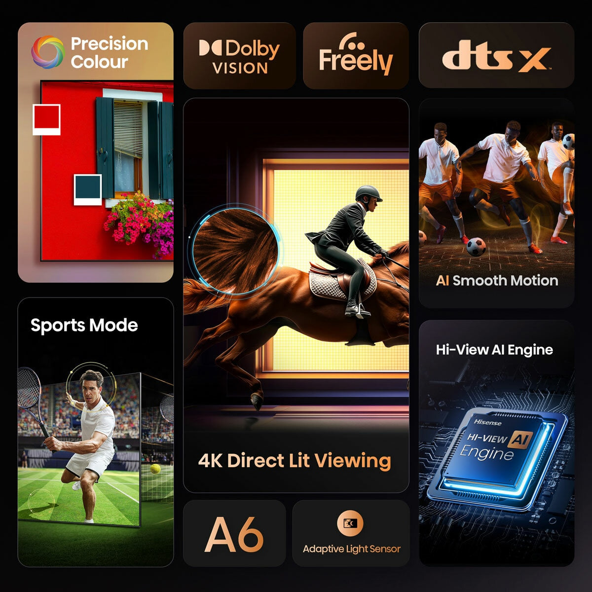 Hisense 75A6QTUK 75 Inch 4K Ultra HD Smart TV