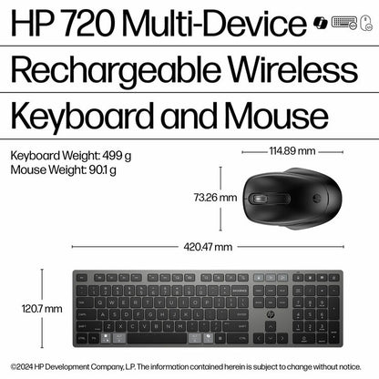 HP Multi-Device Ultra-Fast Rechargeable Wireless Keyboard and Mouse Combo