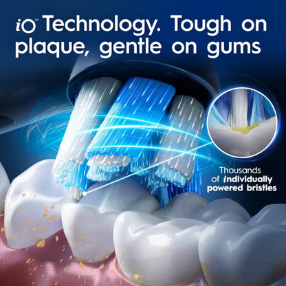 Oral B iO 3 Duo Pack Power Electric Toothbrush, Matt Black & Ice Blue