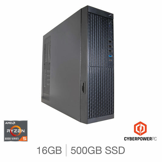 CyberPower, AMD Ryzen 5, 16GB RAM, 500GB SSD, Desktop PC