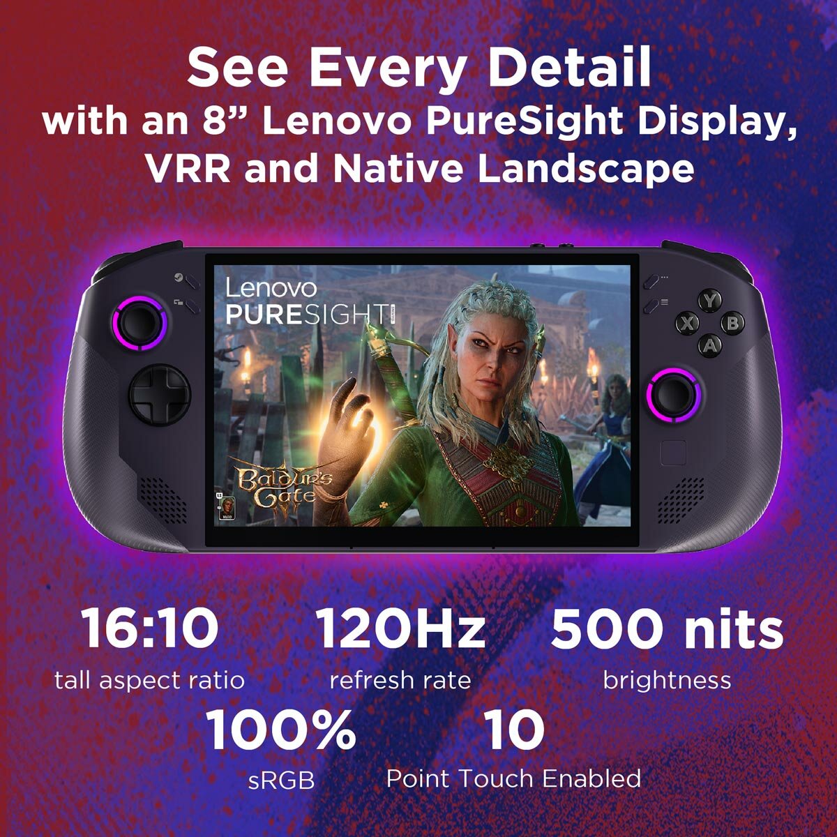 Lenovo Legion Go S Handheld Gaming Console - AMD Ryzen Z2 Go, 16GB RAM, 1TB SSD