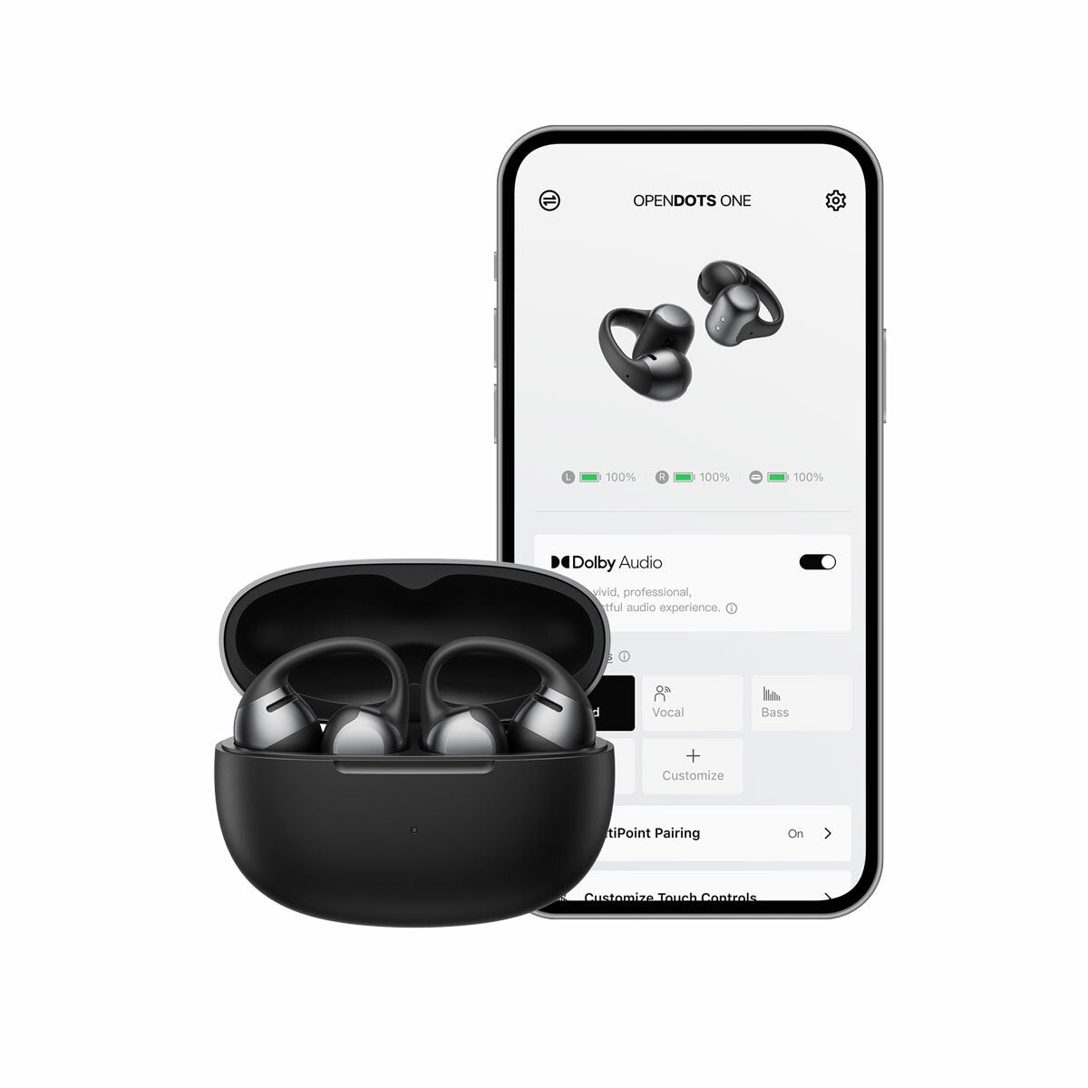 Shokz OpenDots One Headphones in Black