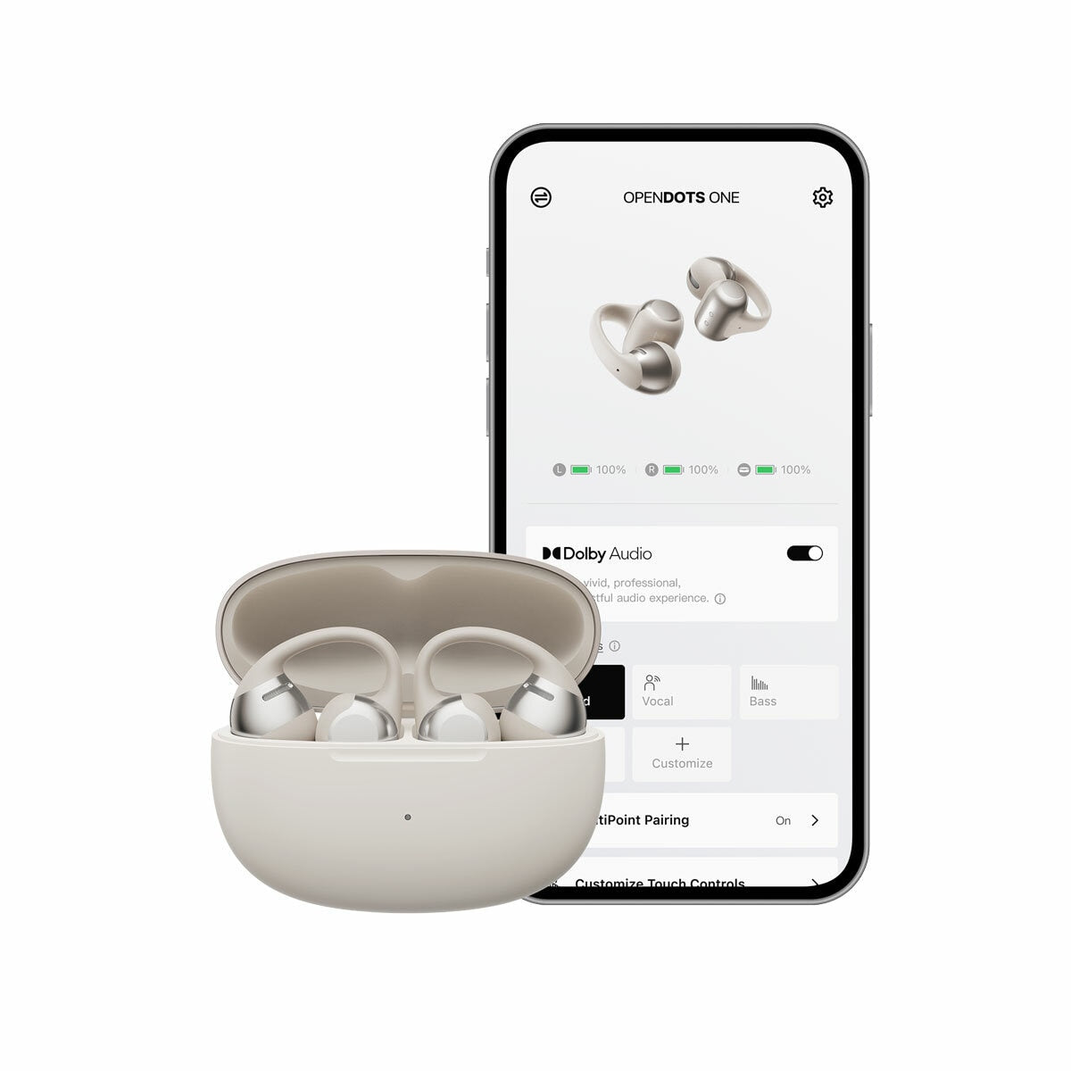 Shokz OpenDots One Headphones in Grey