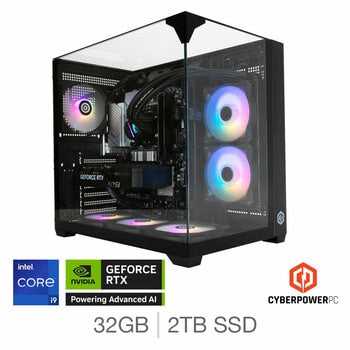 CyberPower Gaming Desktop PC, Intel Core i9, 32GB RAM, 2TB SSD, NVIDIA RTX 5080