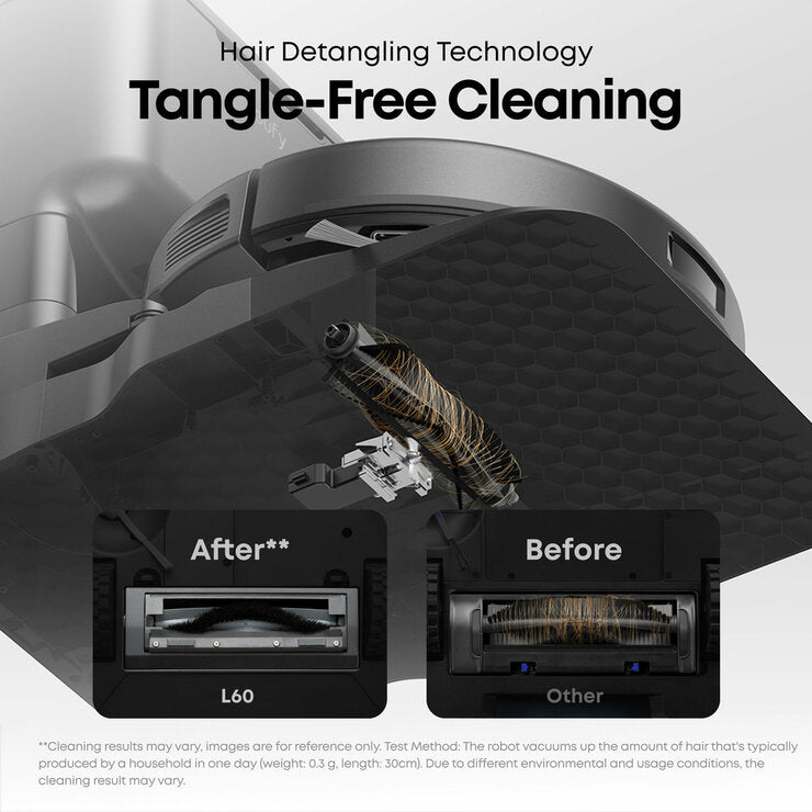 eufy L60 Hybrid Robot Vacuum with Self-Empty Station, Hair Detangling & Mop