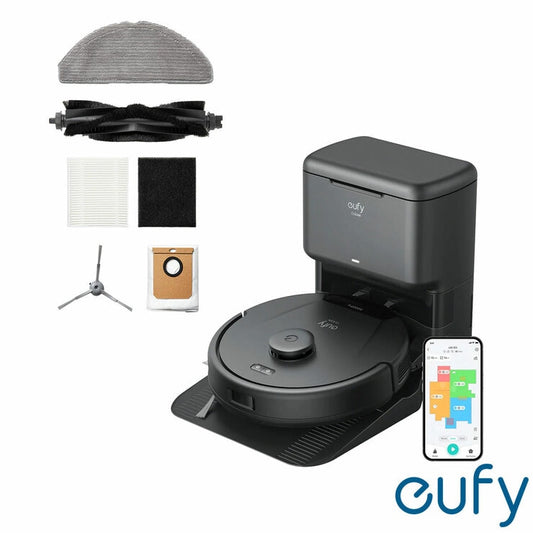 eufy L60 Hybrid Robot Vacuum with Self-Empty Station, Hair Detangling & Mop