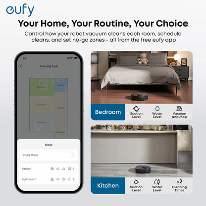 eufy L60 Hybrid Robot Vacuum with Powerful Suction, Mop & iPath Laser Navigation